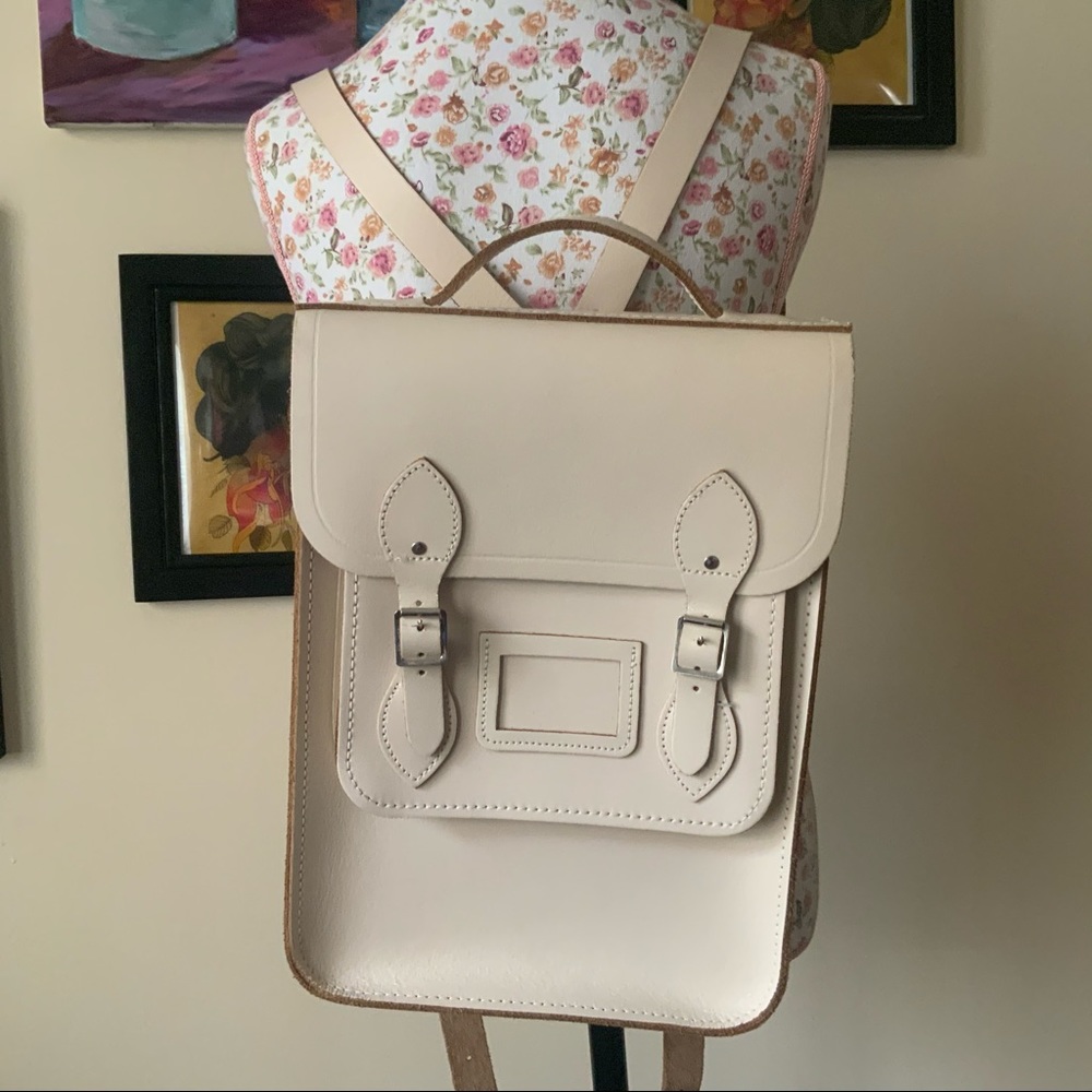 Cambridge Satchel Large White Backpack